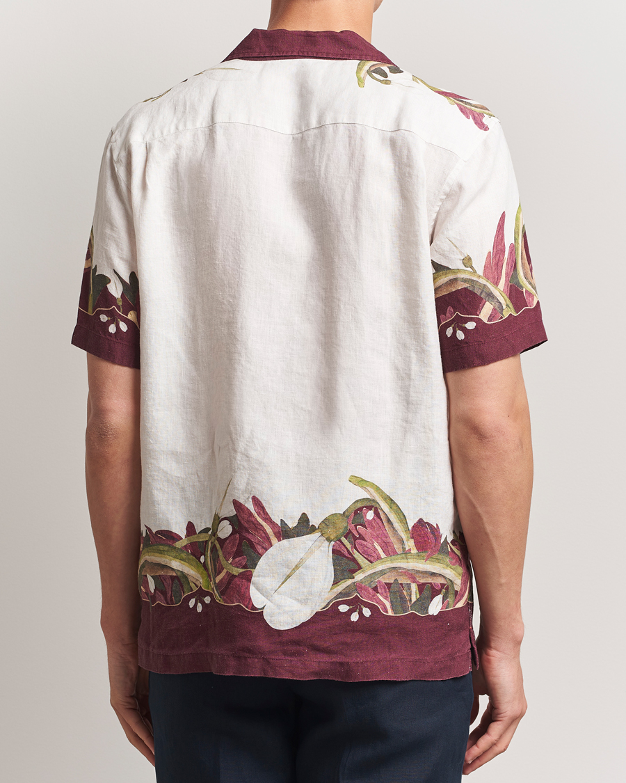 Herren | Hemden | Orlebar Brown | Maitan Orchis Short Sleeve Linen Shirt Damson