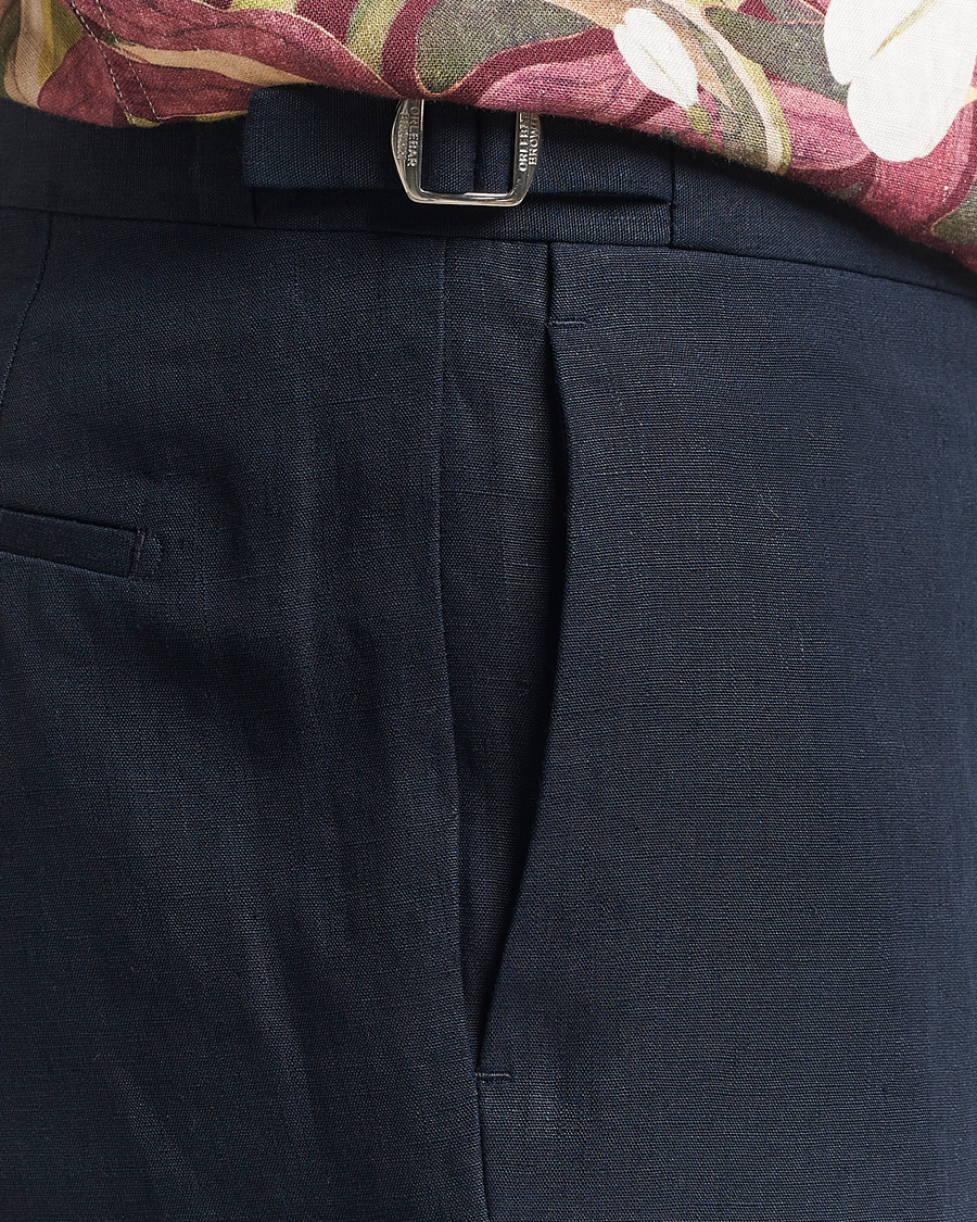 Herren | Hosen | Orlebar Brown | Griffon Italian Linen Trousers Night Iris