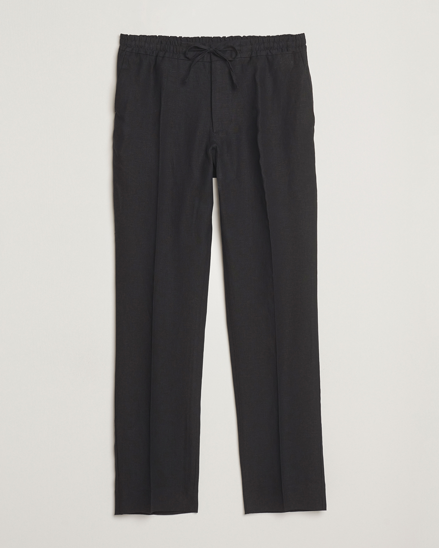 Herren | Hosen | J.Lindeberg | Soren Drape Linen Pants Black