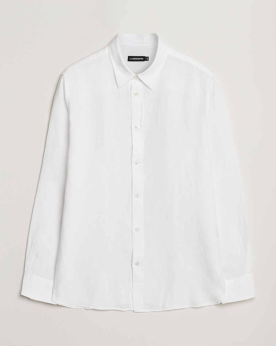 Herren | Hemden | J.Lindeberg | Linen Melange Shirt White