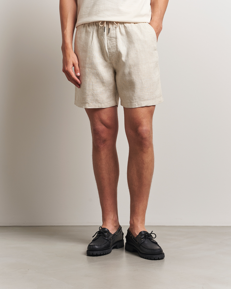 Herren | Shorts | NN07 | Gregor Linen Drawstring Shorts Oat