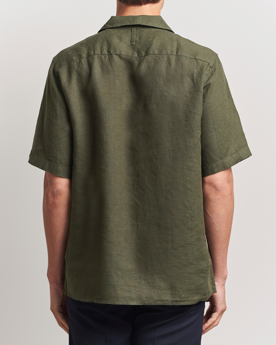 Herren | Hemden | NN07 | Julio Linen Resort Shirt Croc Green