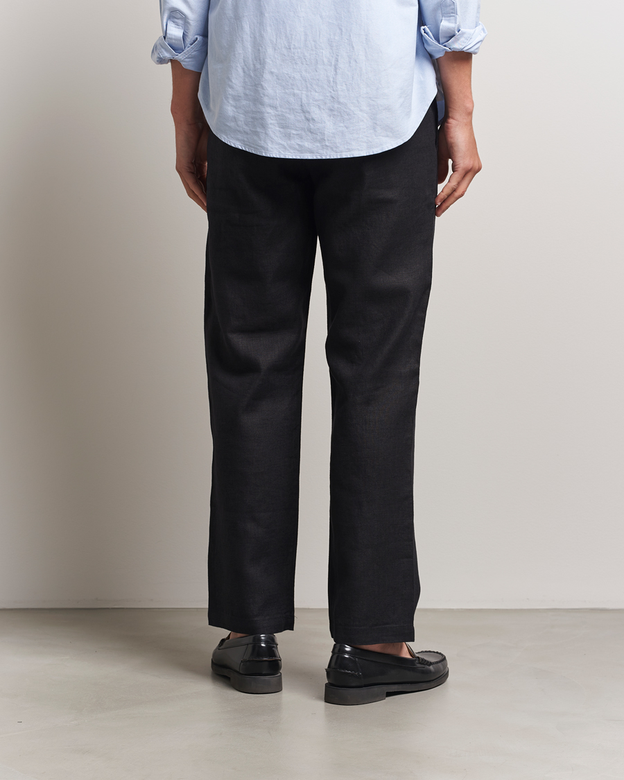 Herren | Hosen | NN07 | Aden Regular Fit Linen Chinos Black