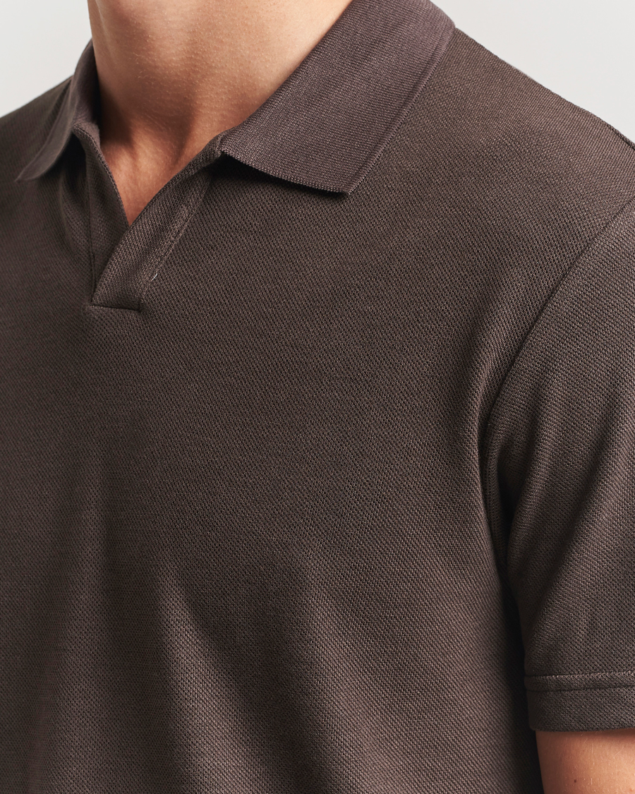 Herren | Poloshirts | NN07 | Paul Cotton/Lyocell Polo Coffee