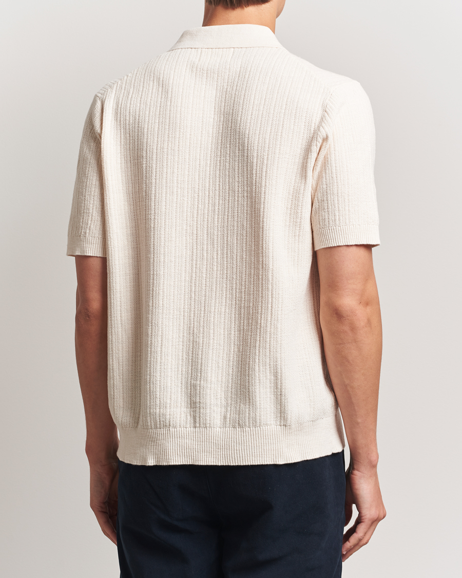 Herren | Hemden | NN07 | Nolan Knitted Short Sleeve Shirt Ecru