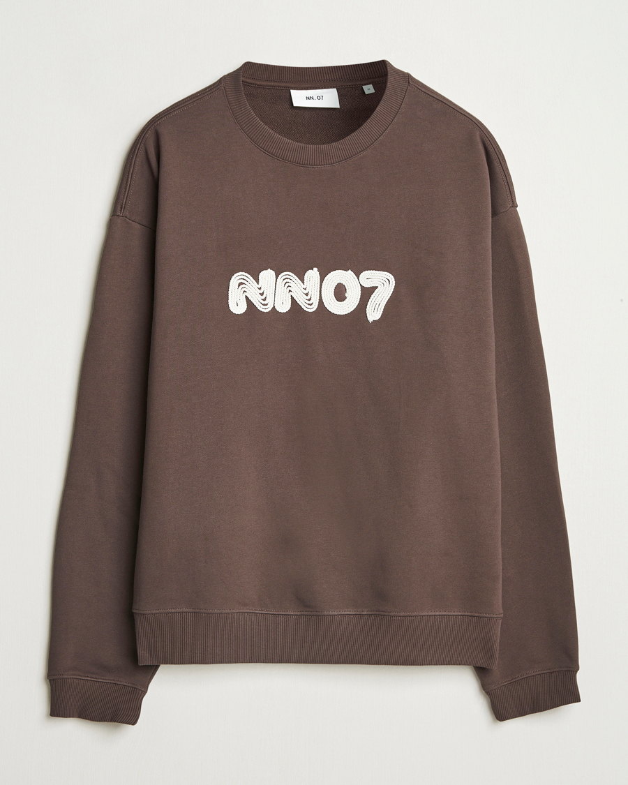 Herren | Pullover | NN07 | David Rope Logo Crew Neck Sweatshirt Coffee