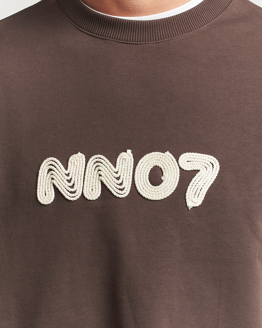 Herren | Pullover | NN07 | David Rope Logo Crew Neck Sweatshirt Coffee