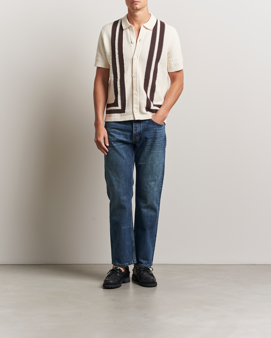 Herren | Hemden | NN07 | Ares Knitted Short Sleeve Shirt Ivory