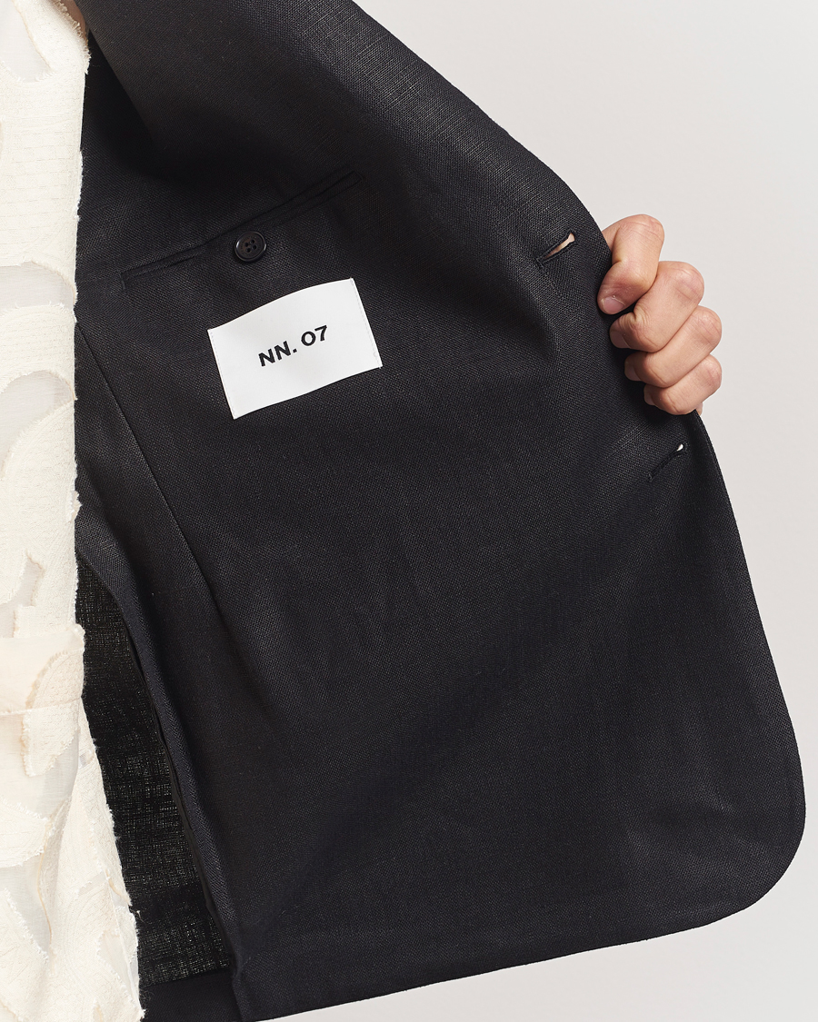 Herren | Sakkos | NN07 | Timo Linen Blazer Black