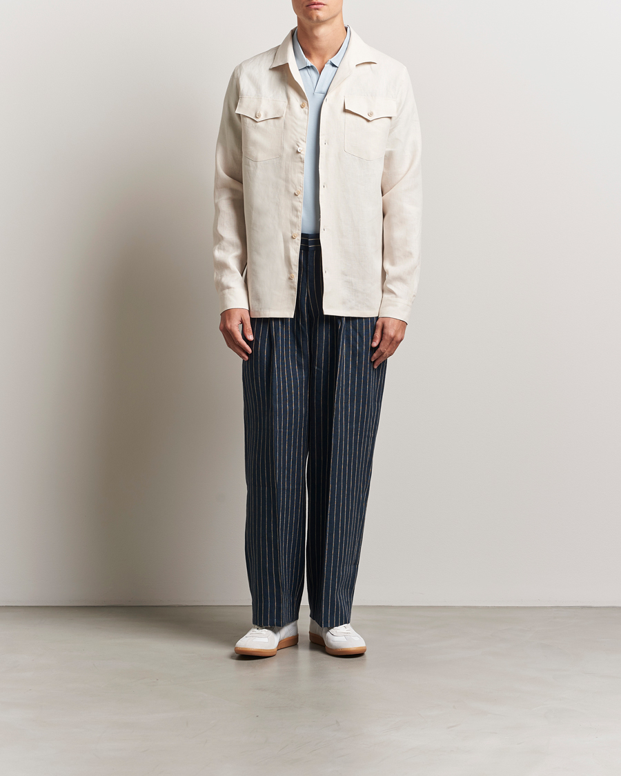 Herren | Hemden | NN07 | Pax Linen Western Shirt Ivory