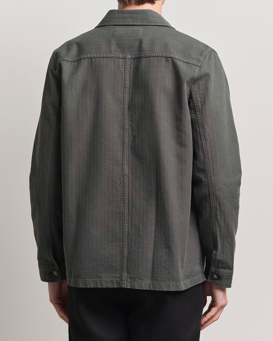 Herren | Jacken | A Day's March | Herringbone Overshirt Olive