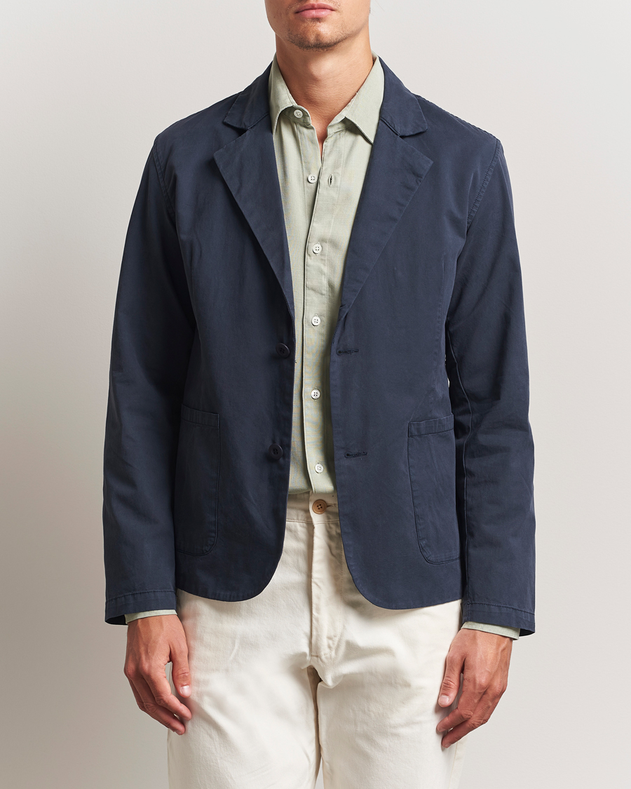 Herren | Sakkos | A Day's March | Mace Unconstructed Blazer Navy