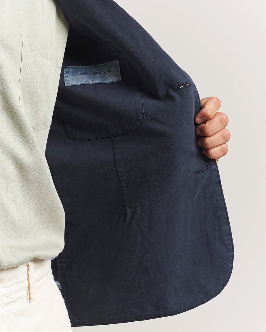 Herren | Sakkos | A Day's March | Mace Unconstructed Blazer Navy