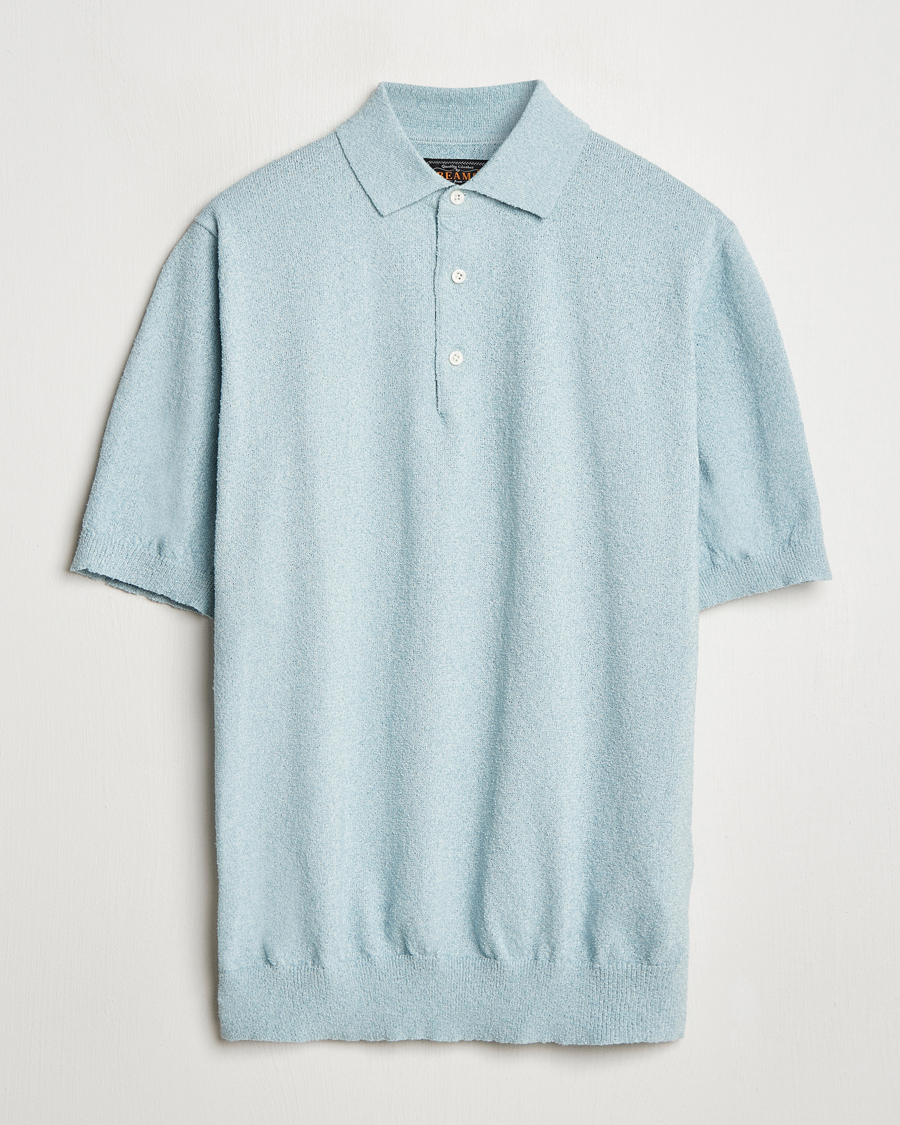 Herren | Poloshirts | BEAMS PLUS | Short Sleeve Boucle Polo Light Blue
