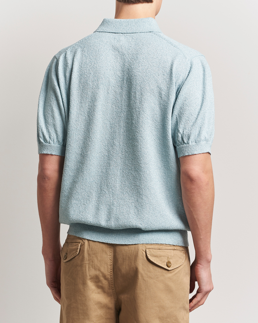 Herren | Poloshirts | BEAMS PLUS | Short Sleeve Boucle Polo Light Blue