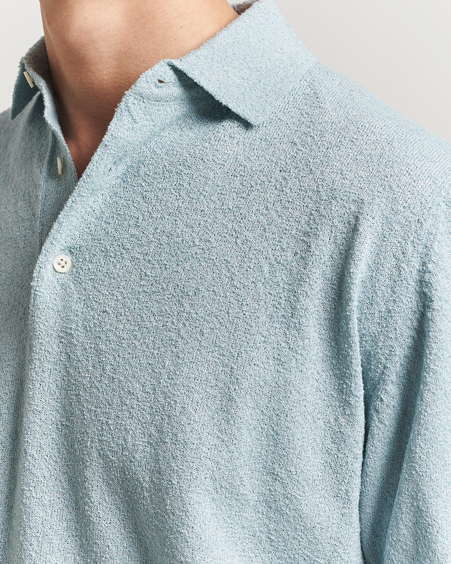 Herren | Poloshirts | BEAMS PLUS | Short Sleeve Boucle Polo Light Blue