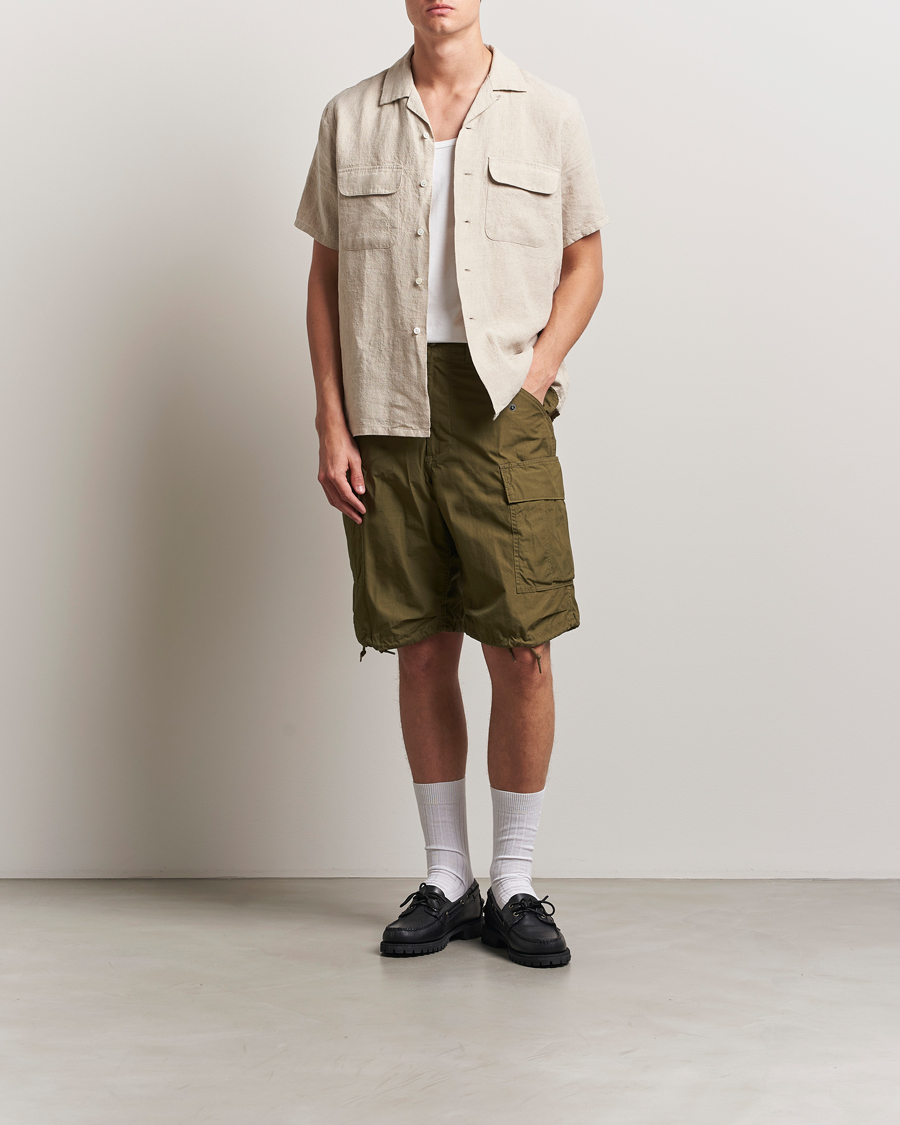 Herren | Hemden | BEAMS PLUS | Short Sleeve Linen Camp Shirt Beige