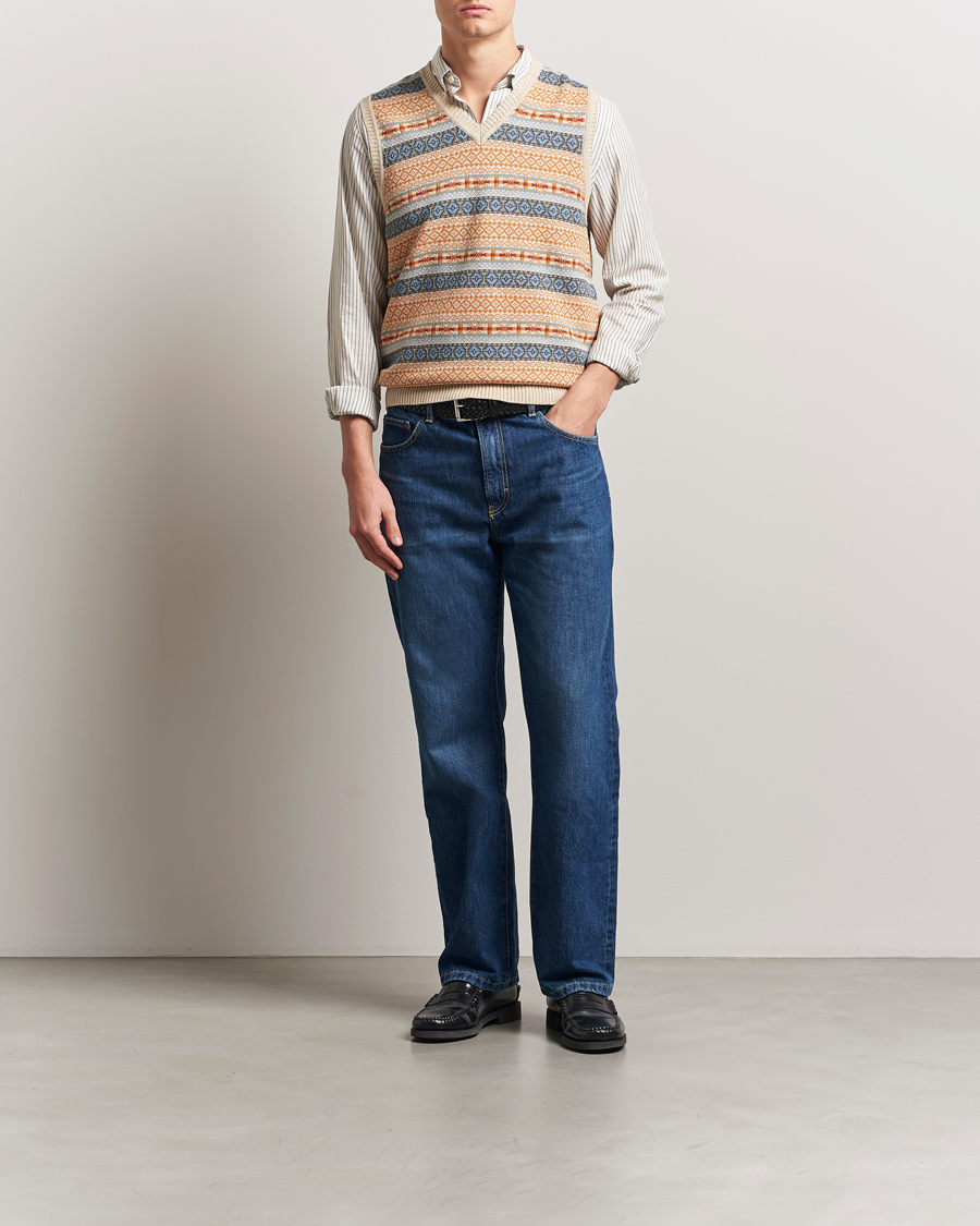 Herren | Pullover | BEAMS PLUS | Fairisle Vest Beige