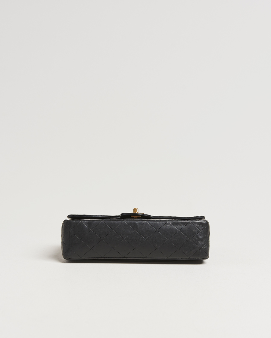 Herren | Chanel Pre-Owned Classic Medium Double Flap Bag Lambskin Black | Chanel Pre-Owned | Classic Medium Double Flap Bag Lambskin Black