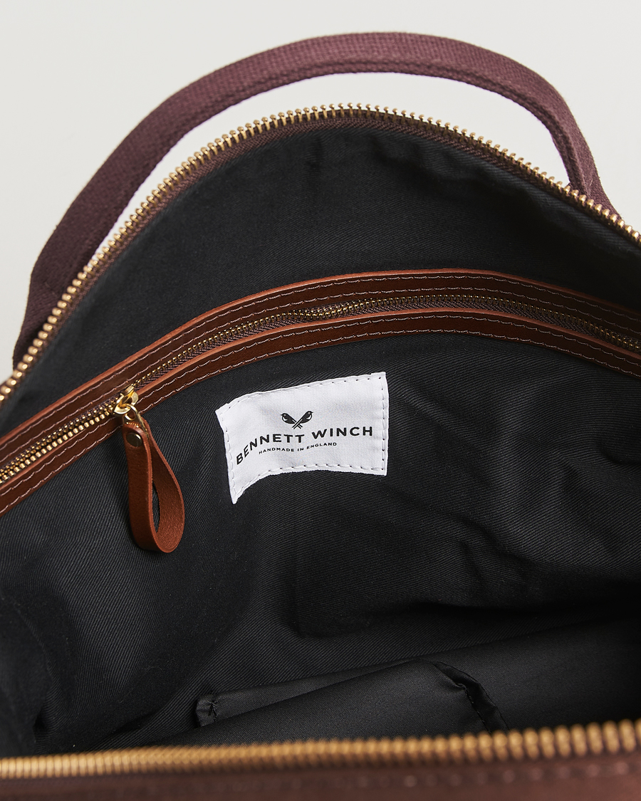 Herren | Taschen | Bennett Winch | Canvas Weekender Black Chocolate