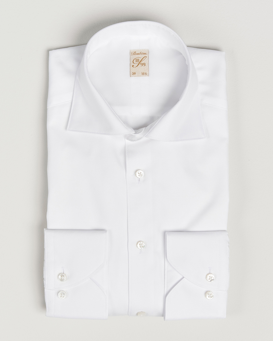 Herren | Hemden | Stenströms | 1899 Cotton Royal Oxford Shirt White