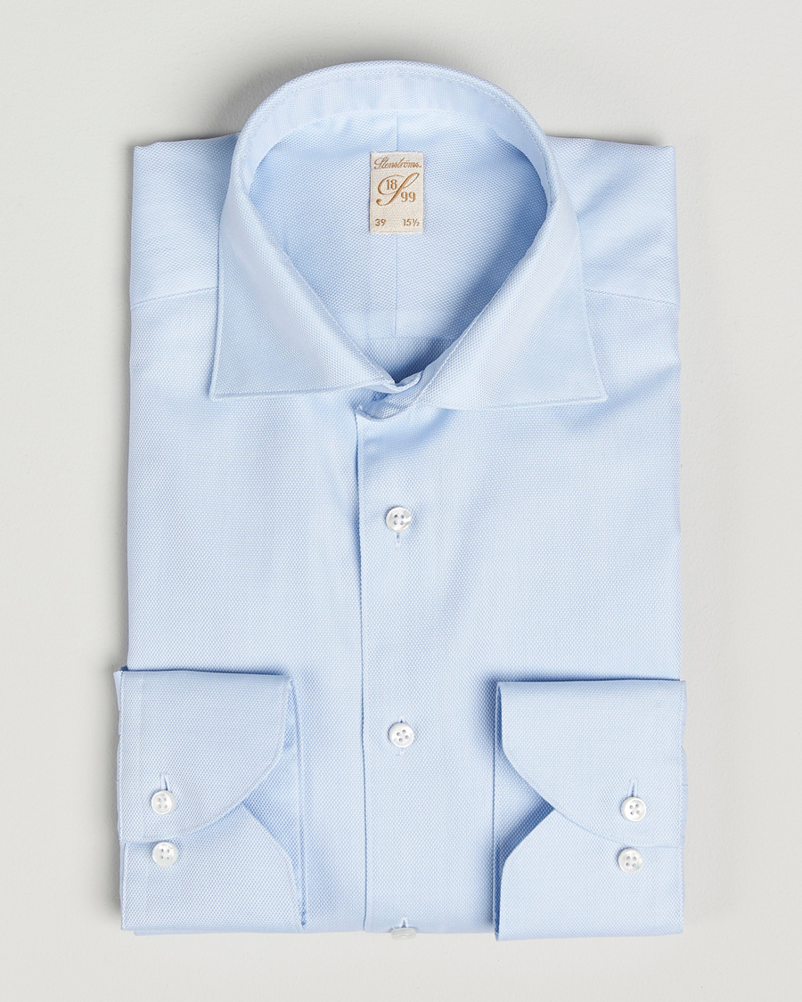 Herren | Hemden | Stenströms | 1899 Cotton Royal Oxford Shirt Light Blue