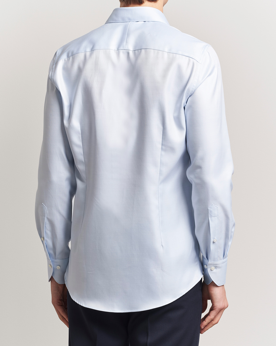 Herren | Hemden | Stenströms | 1899 Slim Cotton Twill Shirt Light Blue