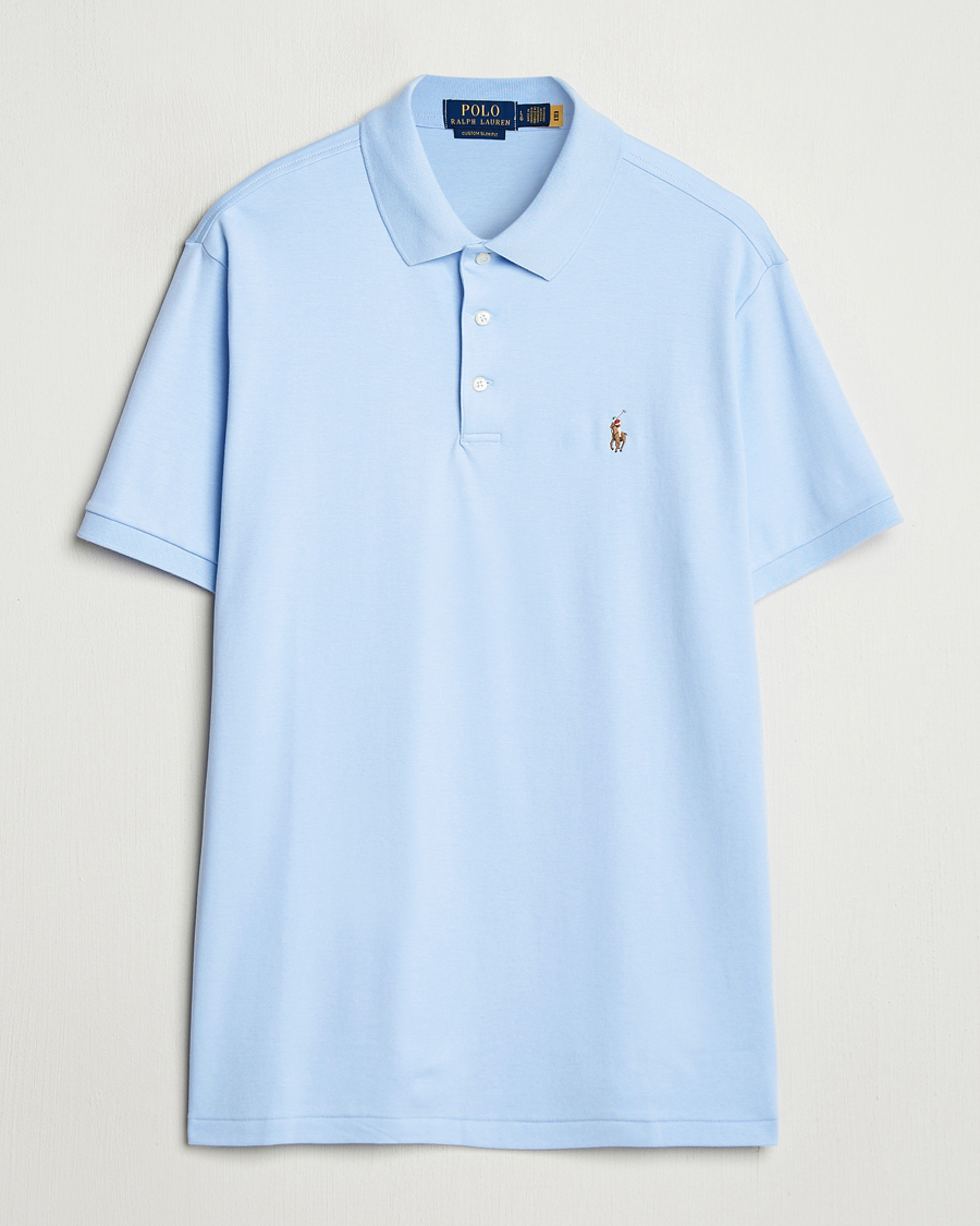 Herren | Poloshirts | Polo Ralph Lauren | Custom Slim Fit Cotton Polo Office Blue