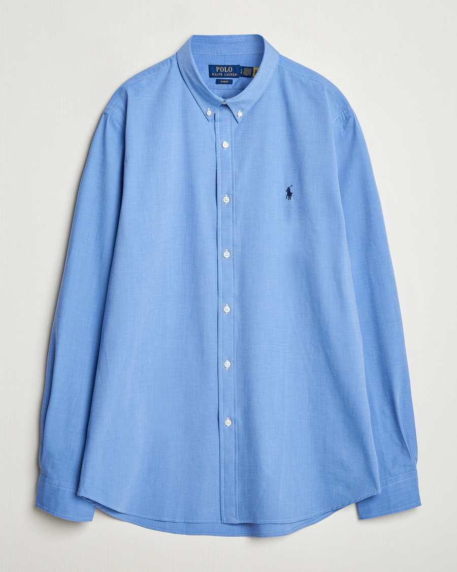 Herren | Hemden | Polo Ralph Lauren | Slim Fit Poplin Shirt Blue End on End