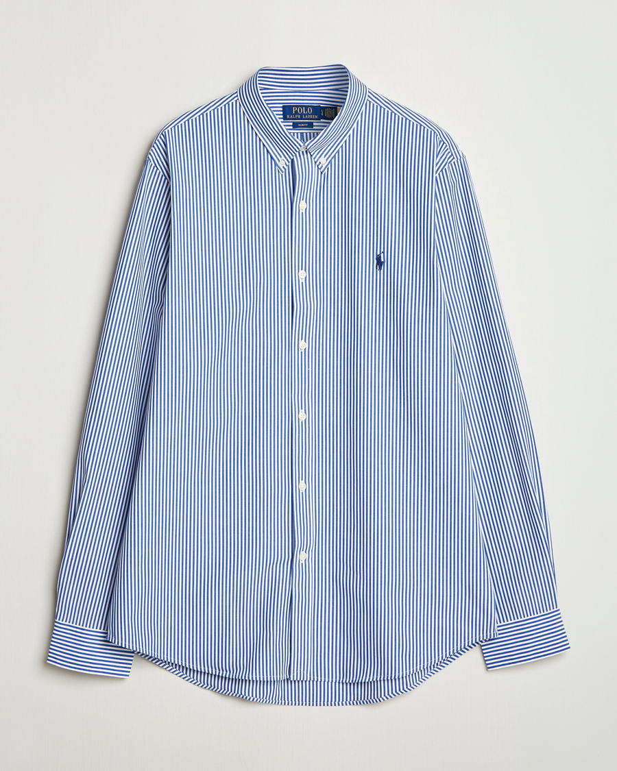 Herren | Hemden | Polo Ralph Lauren | Slim Fit Poplin Shirt Blue/White Bengal Stripe