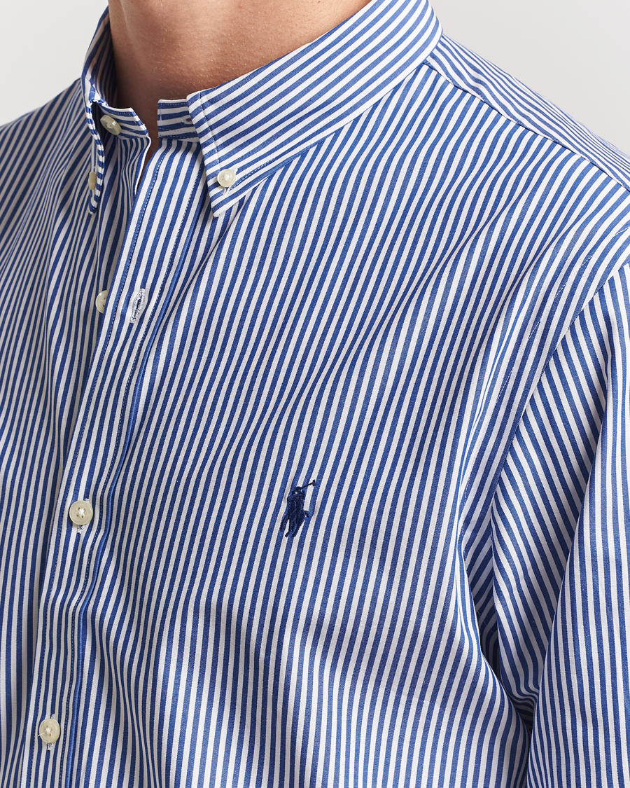 Herren | Hemden | Polo Ralph Lauren | Slim Fit Poplin Shirt Blue/White Bengal Stripe