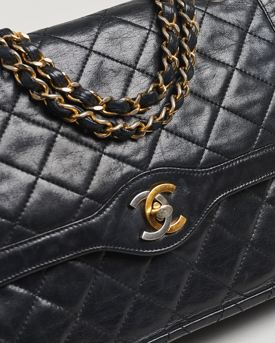 Herren | Chanel Pre-Owned Classic Medium Double Flap Bag Black | Chanel Pre-Owned | Classic Medium Double Flap Bag Black