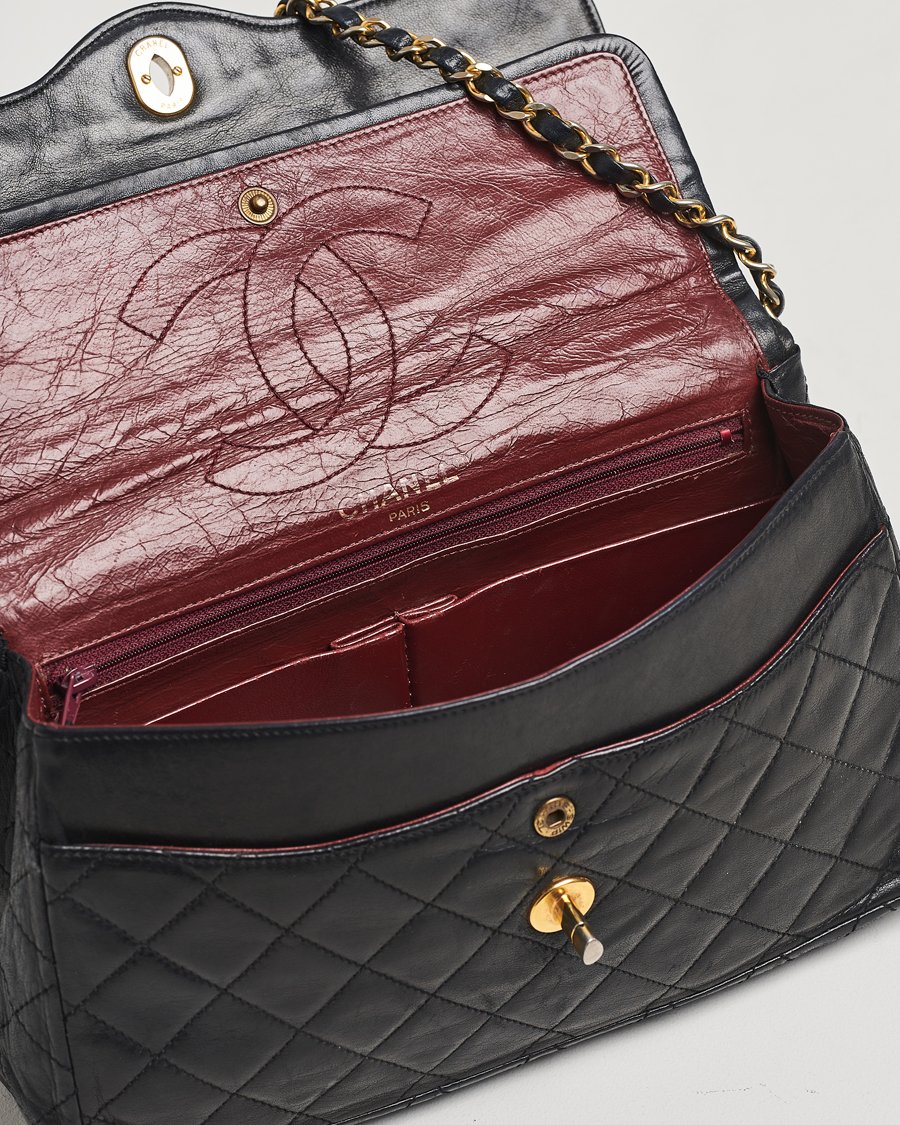 Herren | Chanel Pre-Owned Classic Medium Double Flap Bag Black | Chanel Pre-Owned | Classic Medium Double Flap Bag Black