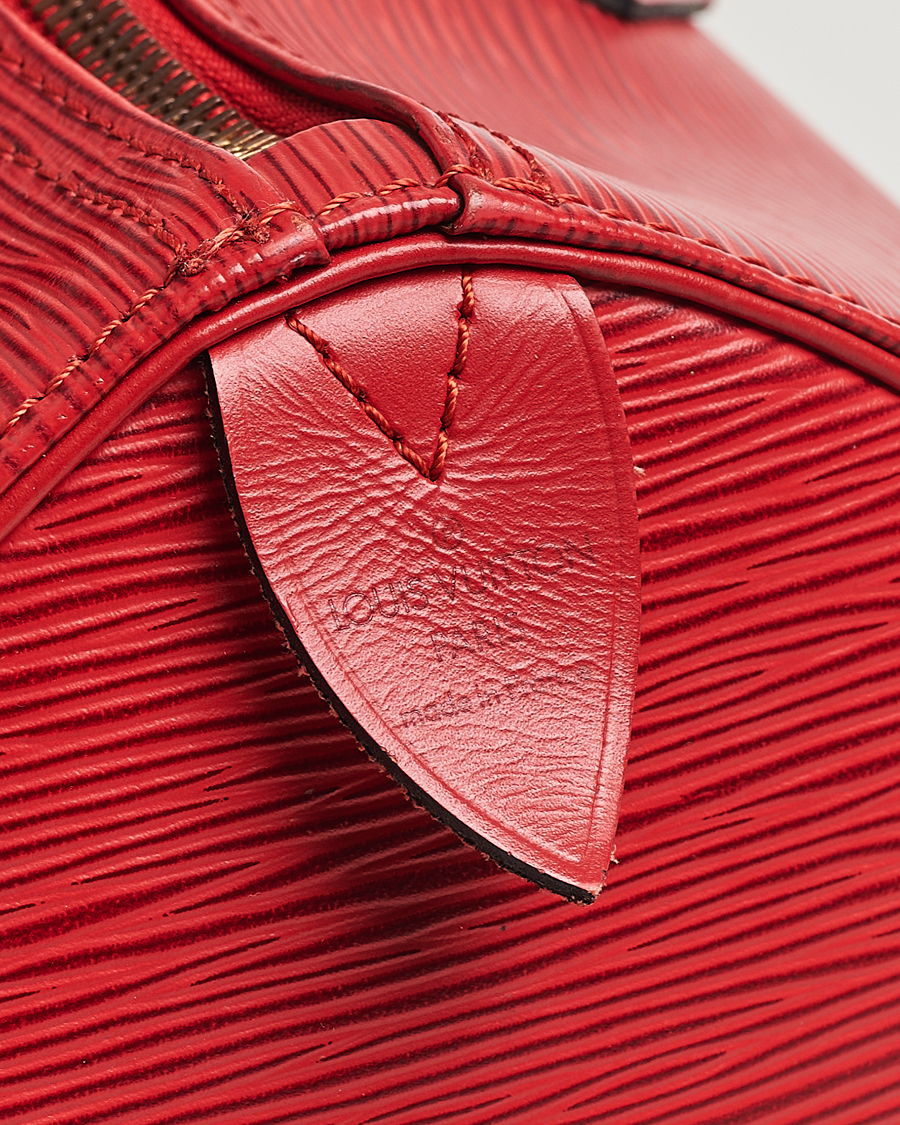 Herren | Louis Vuitton Pre-Owned Speedy 30 Handbag Epi Leather Red | Louis Vuitton Pre-Owned | Speedy 30 Handbag Epi Leather Red
