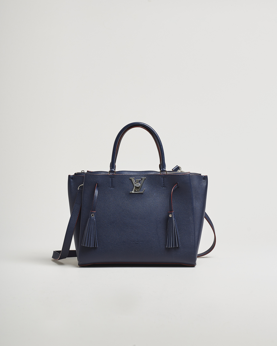 Herren | Louis Vuitton Pre-Owned LockMeTo Handbag Calfskin Navy | Louis Vuitton Pre-Owned | LockMeTo Handbag Calfskin Navy