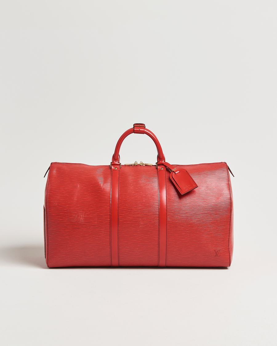 Herren | Louis Vuitton Pre-Owned Keepall 50 Epi Leather Bag Red | Louis Vuitton Pre-Owned | Keepall 50 Epi Leather Bag Red