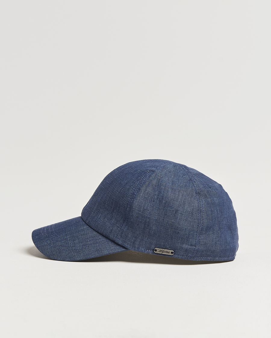 Herren | Hüte & Mützen | Wigéns | Baseball Linen Cap Denim Blue