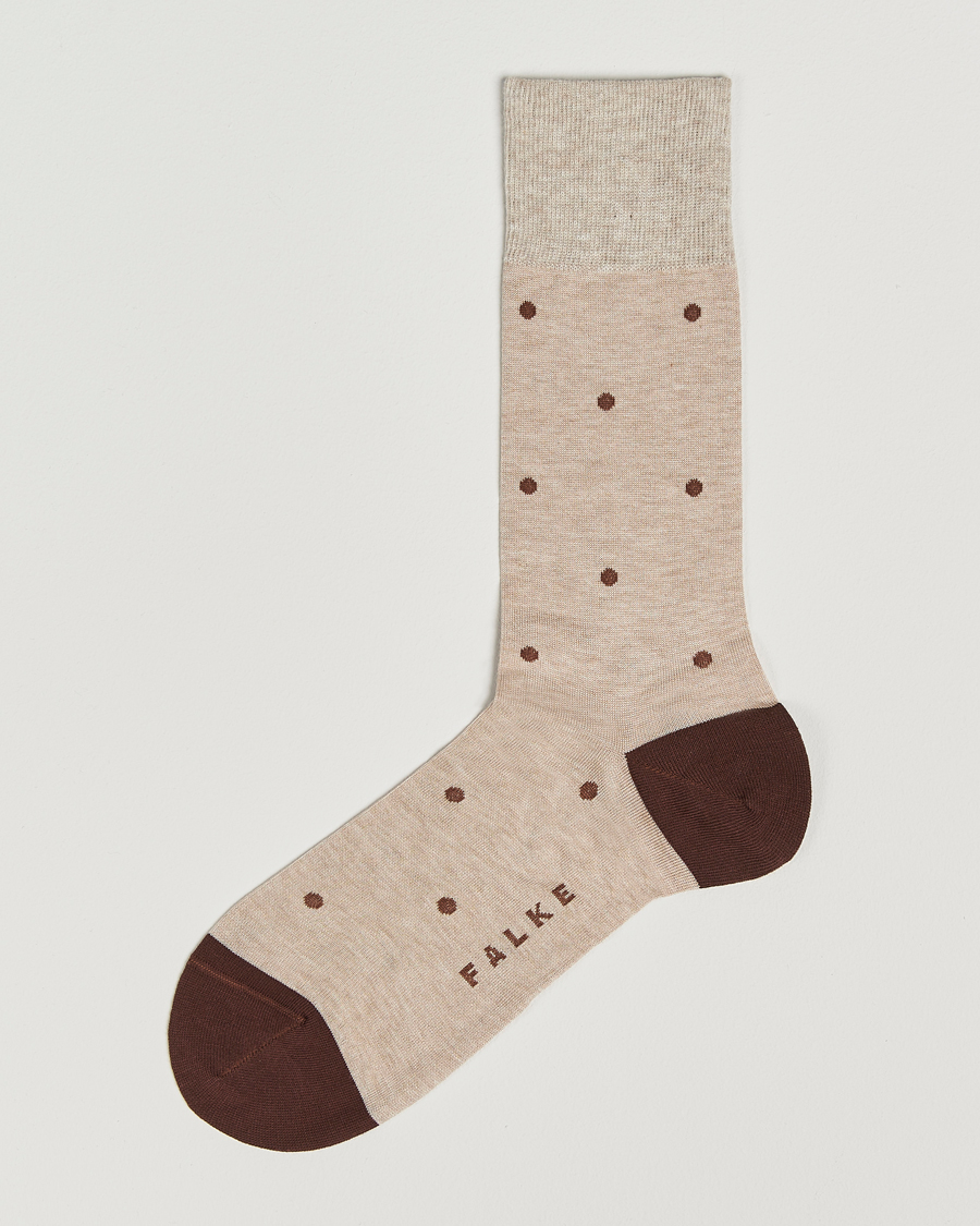 Herren | Unterwäsche | Falke | Cotton Dot Sock Taupe Melange
