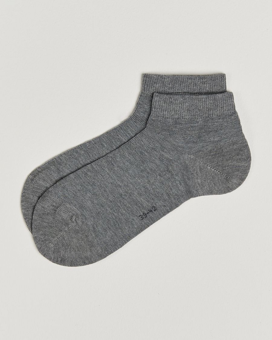 Herren | Unterwäsche | Falke | Happy 2-Pack Cotton Sneaker Socks Light Grey Melange