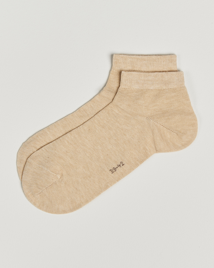 Herren | Unterwäsche | Falke | Happy 2-Pack Cotton Sneaker Socks Sand Melange