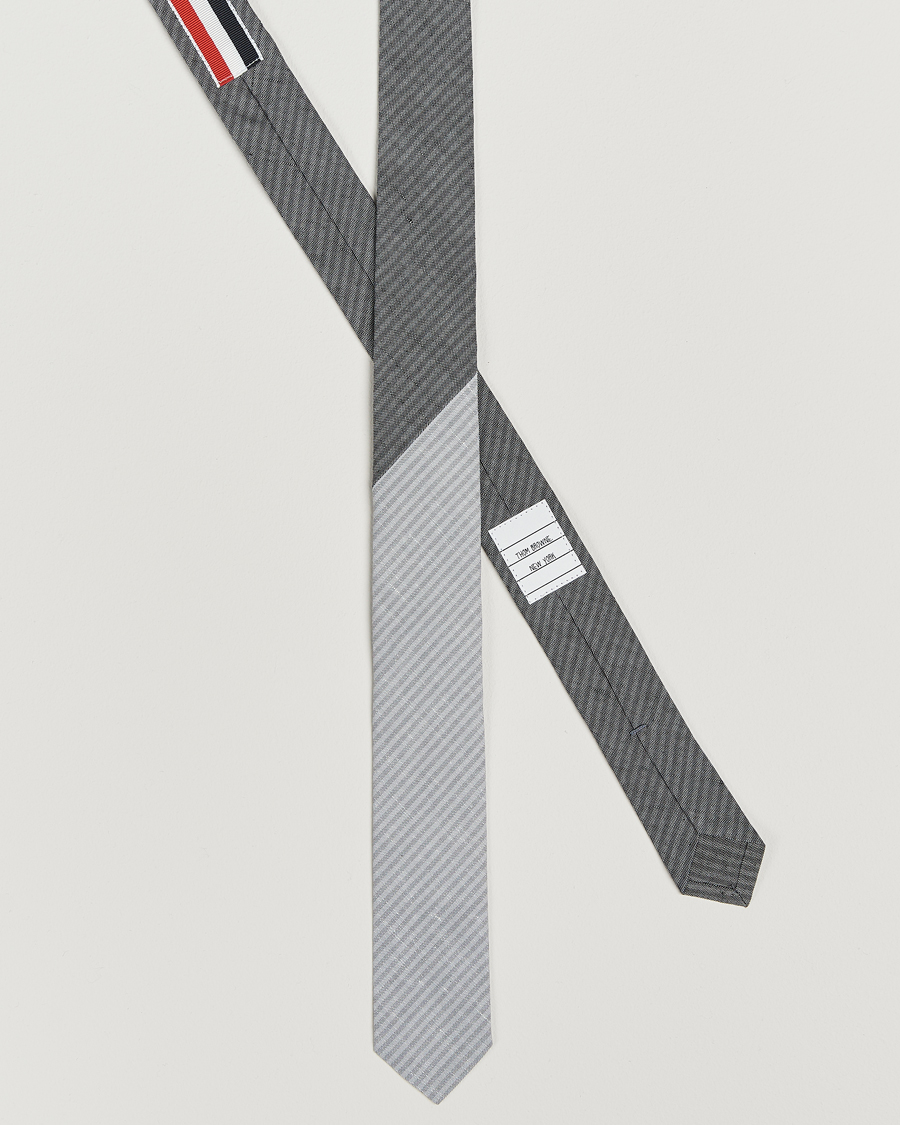 Herren | Krawatten | Thom Browne | Uni Stripe Tie Light Grey
