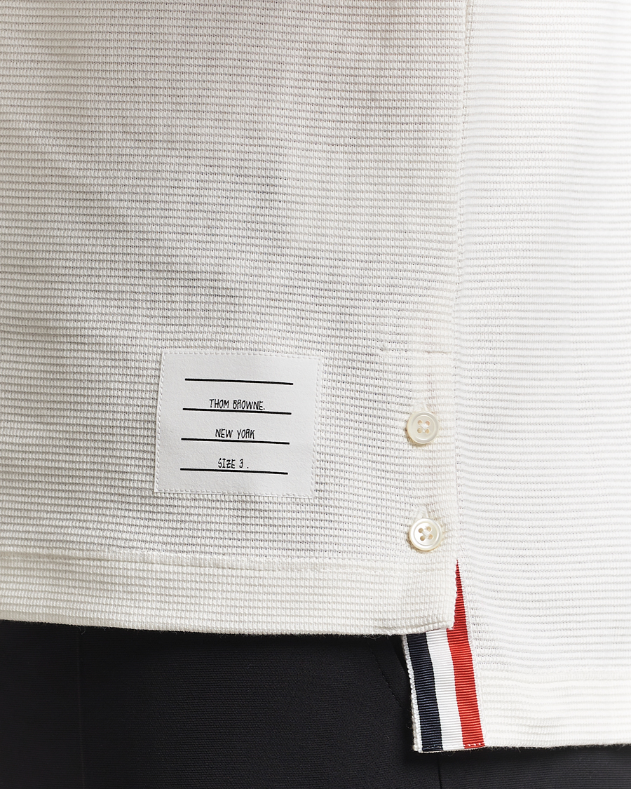 Herren | Poloshirts | Thom Browne | Waffle Cotton Polo Natural White