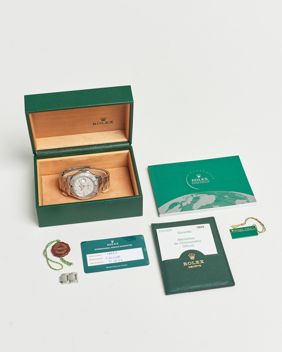 Herren | Rolex Pre-Owned Yacht Master Oyster Perpetual Steel Platinum | Rolex Pre-Owned | Yacht Master Oyster Perpetual Steel Platinum