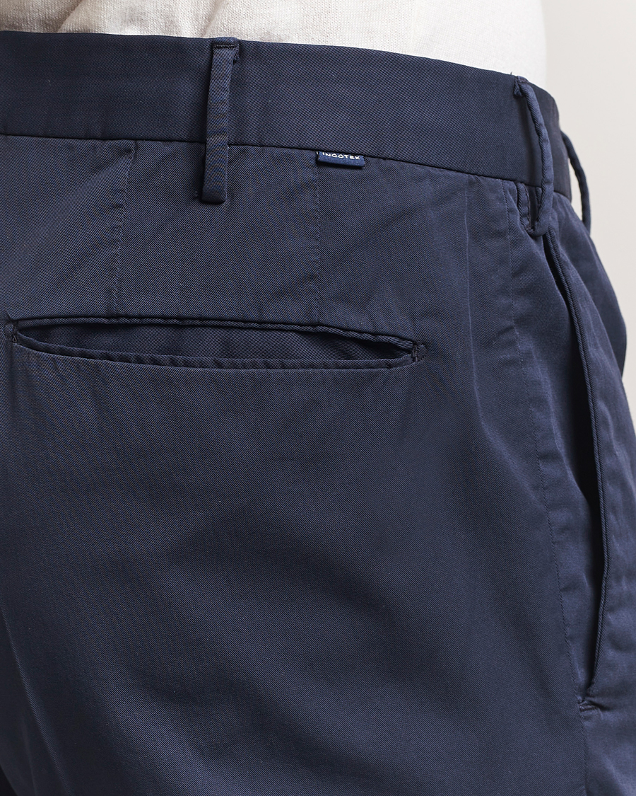 Herren | Hosen | Incotex | Slim Fit Garment Dyed Cotton Chinos Navy