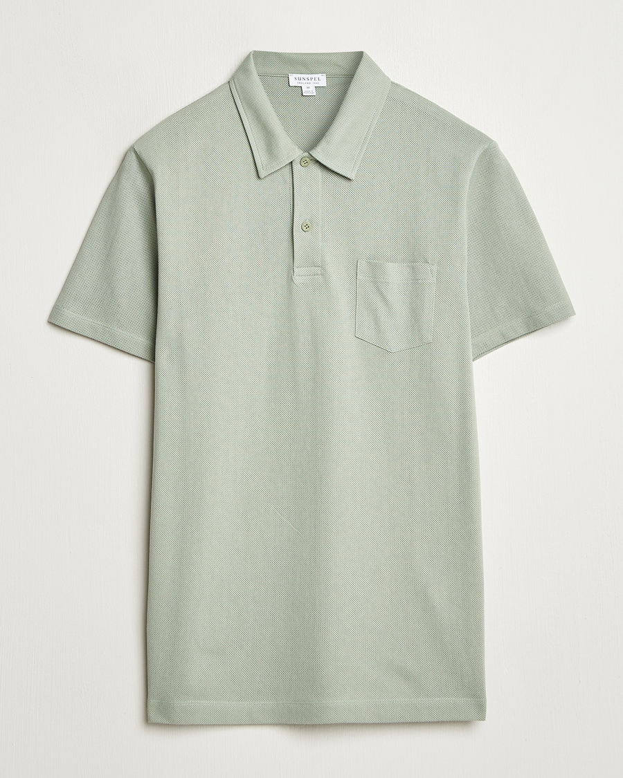 Herren | Poloshirts | Sunspel | Riviera Polo Shirt Pastel Green