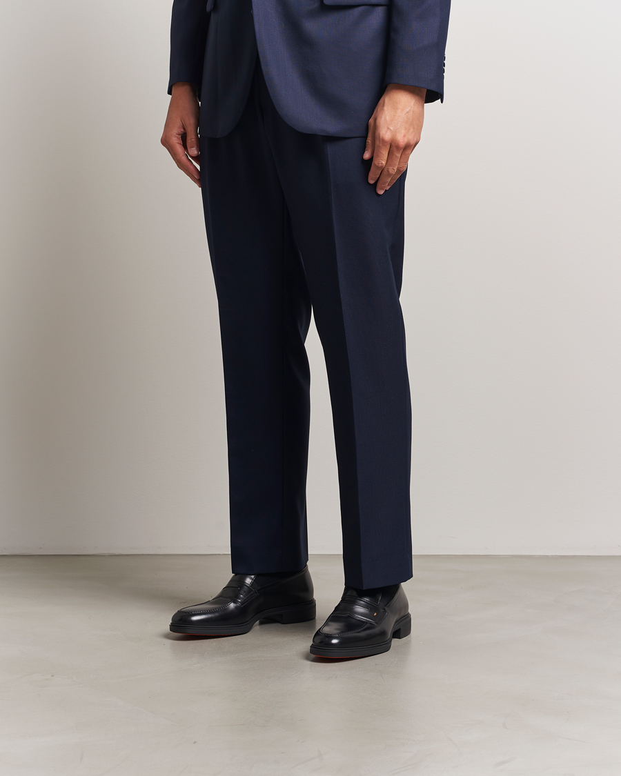 Herren | Loafer | Santoni | Easy Penny Loafer Black Calf