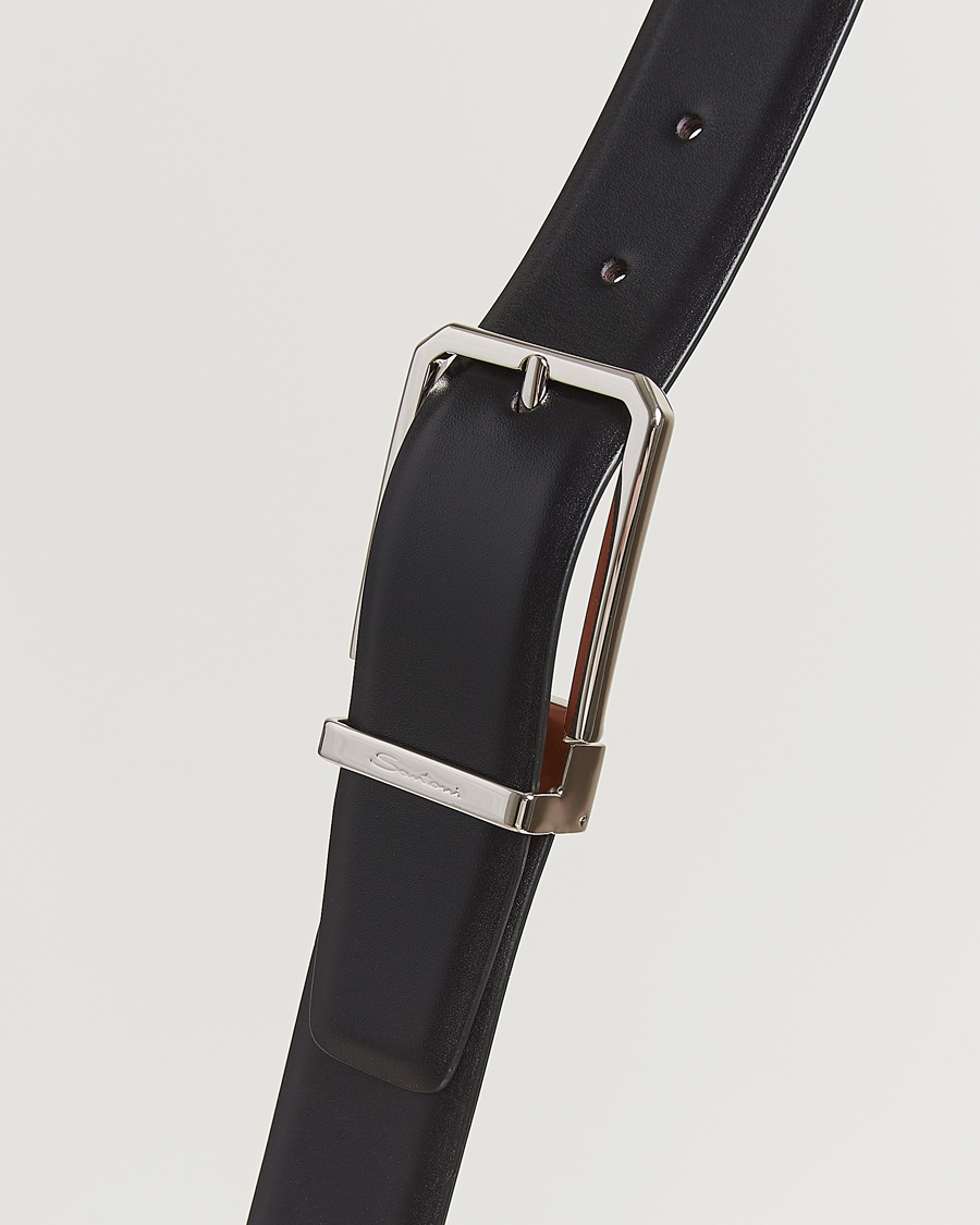 Herren | Gürtel | Santoni | Classic Leather Belt Black Calf