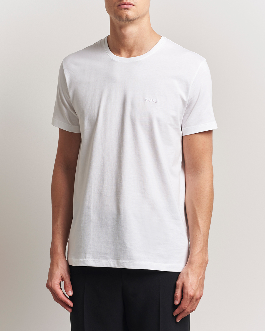 Herren | T-Shirts | BOSS BLACK | 2-Pack Relaxed Fit Crew Neck T-Shirt White