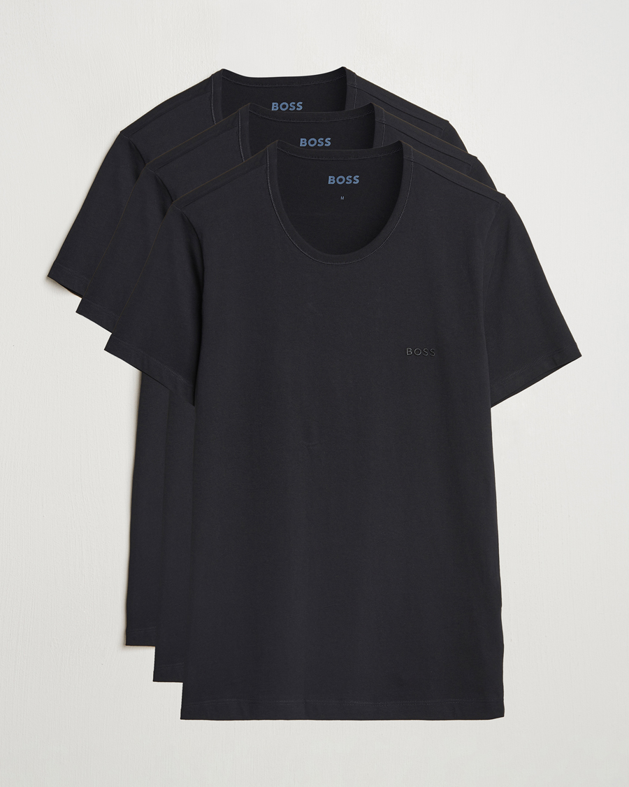 Herren | T-Shirts | BOSS BLACK | 3-Pack Crew Neck T-Shirt Black