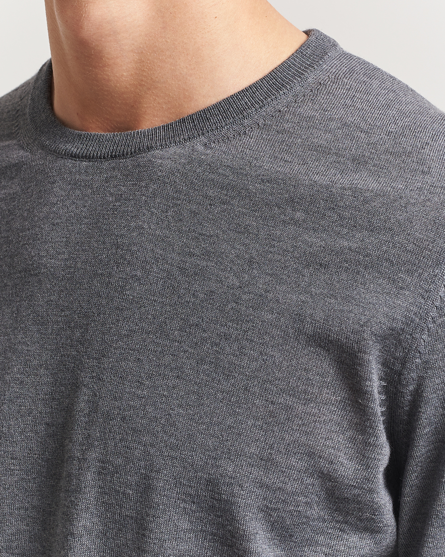 Herren | Pullover | BOSS BLACK | Leno Wool Crew Neck Pullover Medium Grey